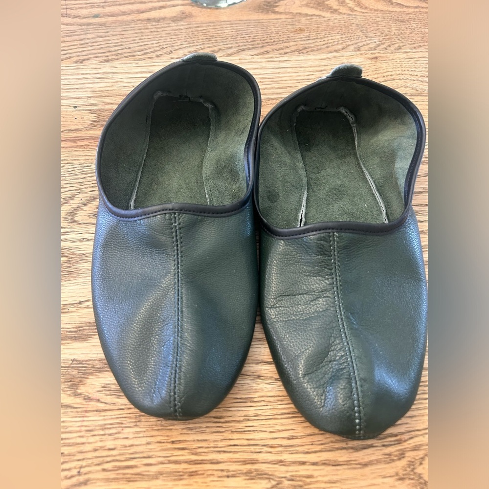 All leather slippers. Size 7.5